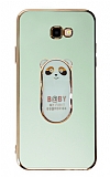 Eiroo Samsung Galaxy J4 Plus Baby Panda Standl Yeil Silikon Klf