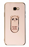 Eiroo Samsung Galaxy J4 Plus Baby Panda Standl Pembe Silikon Klf