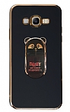 Eiroo Samsung Galaxy J7/ J7 Core Baby Panda Standl Siyah Silikon Klf