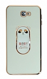 Eiroo Samsung Galaxy J7 Prime Baby Panda Standl Yeil Silikon Klf