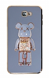 Eiroo Samsung Galaxy J7 Prime Candy Bear Standl Mavi Silikon Klf