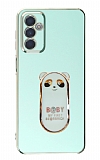 Eiroo Samsung Galaxy M23 Baby Panda Standl Yeil Silikon Klf