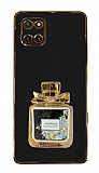 Eiroo Samsung Galaxy Note 10 Lite Tal Parfm Standl Siyah Silikon Klf