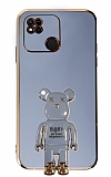 Eiroo Xiaomi Redmi 10A Baby Bear Standl Mavi Silikon Klf