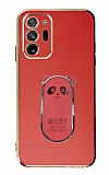 Eiroo Samsung Galaxy Note 20 Ultra Baby Panda Standl Krmz Silikon Klf
