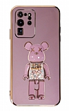 Eiroo Samsung Galaxy Note 20 Ultra Candy Bear Standl Mor Silikon Klf