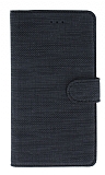 Eiroo Tabby Samsung Galaxy Note 4 Czdanl Kapakl Siyah Deri Klf