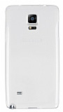 Samsung Galaxy Note 4 Ultra nce effaf Beyaz Silikon Klf