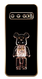 Eiroo Samsung Galaxy S10 Candy Bear Standl Kamera Korumal Siyah Silikon Klf