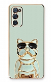 Eiroo Samsung Galaxy S20 FE Bulldog Standl Yeil Silikon Klf