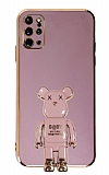 Eiroo Samsung Galaxy S20 Plus Baby Bear Standl Mor Silikon Klf