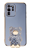 Eiroo Samsung Galaxy S20 Ultra Lks Ay Standl Mavi Silikon Klf