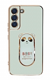 Eiroo Samsung Galaxy S22 Plus 5G Baby Panda Standl Yeil Silikon Klf