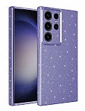 Eiroo Samsung Galaxy S23 Ultra Simli Mor Silikon Klf