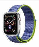 Eiroo Spor Loop Apple Watch / Watch 2 / Watch 3 Kuma Mavi Kordon (42 mm)