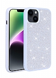 Eiroo Stone iPhone 14 Plus Tal Mavi Silikon Klf