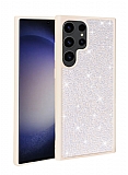Eiroo Stone Sammsung Galaxy S23 Ultra Tal Beyaz Silikon Klf