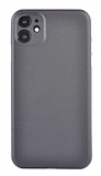 Eiroo Thin iPhone 11 Ultra nce Siyah Rubber Klf