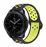 Eiroo Huawei Watch 3 Pro Silikon Siyah-Sar Spor Kordon
