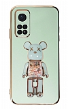 Eiroo Xiaomi Mi 10T Pro Candy Bear Standl Yeil Silikon Klf