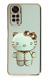 Eiroo Xiaomi Redmi Note 11 Pro Aynal Kitty Standl Yeil Silikon Klf