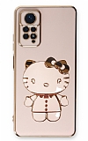 Eiroo Xiaomi Redmi Note 11 Pro Aynal Kitty Standl Pembe Silikon Klf
