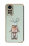 Eiroo Xiaomi Redmi Note 11S Candy Bear Standl Yeil Silikon Klf