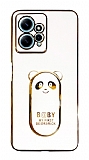 Eiroo Xiaomi Redmi Note 12 4G Baby Panda Standl Beyaz Silikon Klf