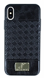 G-Case Gentleman Series iPhone X / XS Deri Siyah Rubber Klf