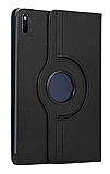 Huawei MatePad 11 (2021) 360 Derece Dner Standl Siyah Deri Klf