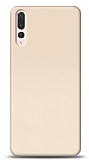 Huawei P20 Pro Tam Kenar Koruma Gold Rubber Klf