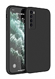 Huawei P40 Lite 5G Kamera Korumal Mat Siyah Silikon Klf