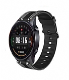 Huawei Watch GT 2 Beyaz izgili Silikon Kordon (46 mm)