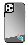 iPhone 11 Pro Dondurma Figrl Aynal Silver Rubber Klf