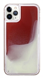 iPhone 11 Pro Max Neon Kumlu Krmz Silikon Klf