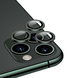 iPhone 11 Pro Metal Kenarl Cam Yeil Kamera Lensi Koruyucu
