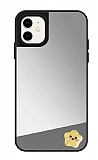 iPhone 11 Yldz Figrl Aynal Silver Rubber Klf