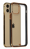 iPhone 12 Pro Max 6.7 in Bumper Siyah Silikon Klf