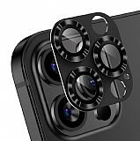 iPhone 12 Pro Max Metal Siyah Kamera Lens Koruyucu