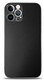 iPhone 12 Pro Max Metal Siyah Rubber Klf
