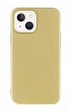 iPhone 13 Mini 5.4 in Mat Gold Silikon Klf
