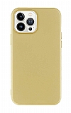iPhone 13 Pro Max Mat Gold Silikon Klf