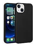 iPhone 15 Plus Kamera Korumal Mat Siyah Silikon Klf