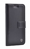 Kar Deluxe iPhone 6 / 6S Kapakl Czdanl Siyah Deri Klf