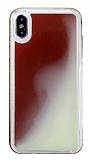 iPhone XS Max Neon Kumlu Krmz Silikon Klf