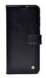 Kar Deluxe Oppo A54 4G Kapakl Czdanl Siyah Deri Klf