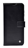 Kar Deluxe Samsung Galaxy S23 FE Kapakl Czdanl Siyah Deri Klf