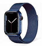 KRD-01 Apple Watch 7 Mavi Metal Kordon 45mm