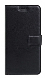 Realme C15 Czdanl Kapakl Siyah Deri Klf