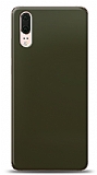Dafoni Huawei P20 Metalik Parlak Grnml Koyu Yeil Telefon Kaplama